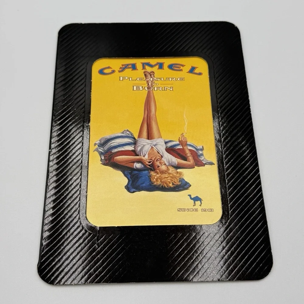 Camel Cigarettes Pleasure to Burn Pin-Up Promo Card Vintage‎ 1990s Tobacco Ad
